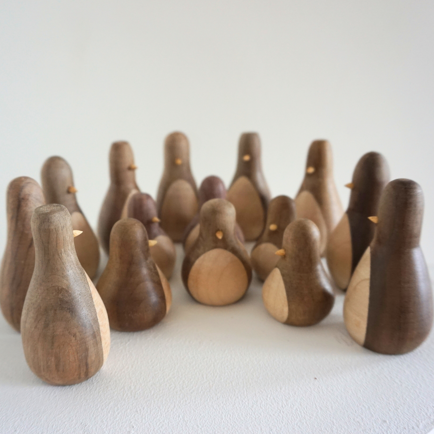 Wooden Penguin Ornaments