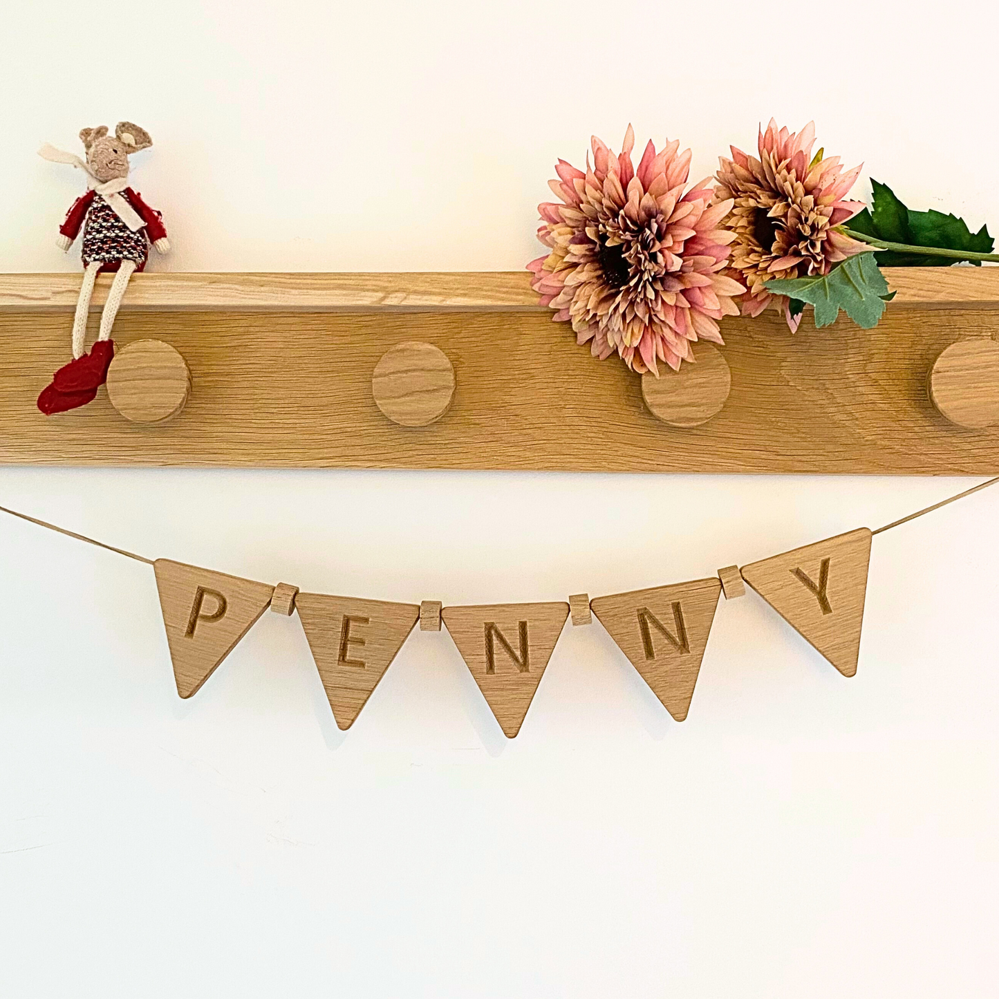 Personalised wooden bunting