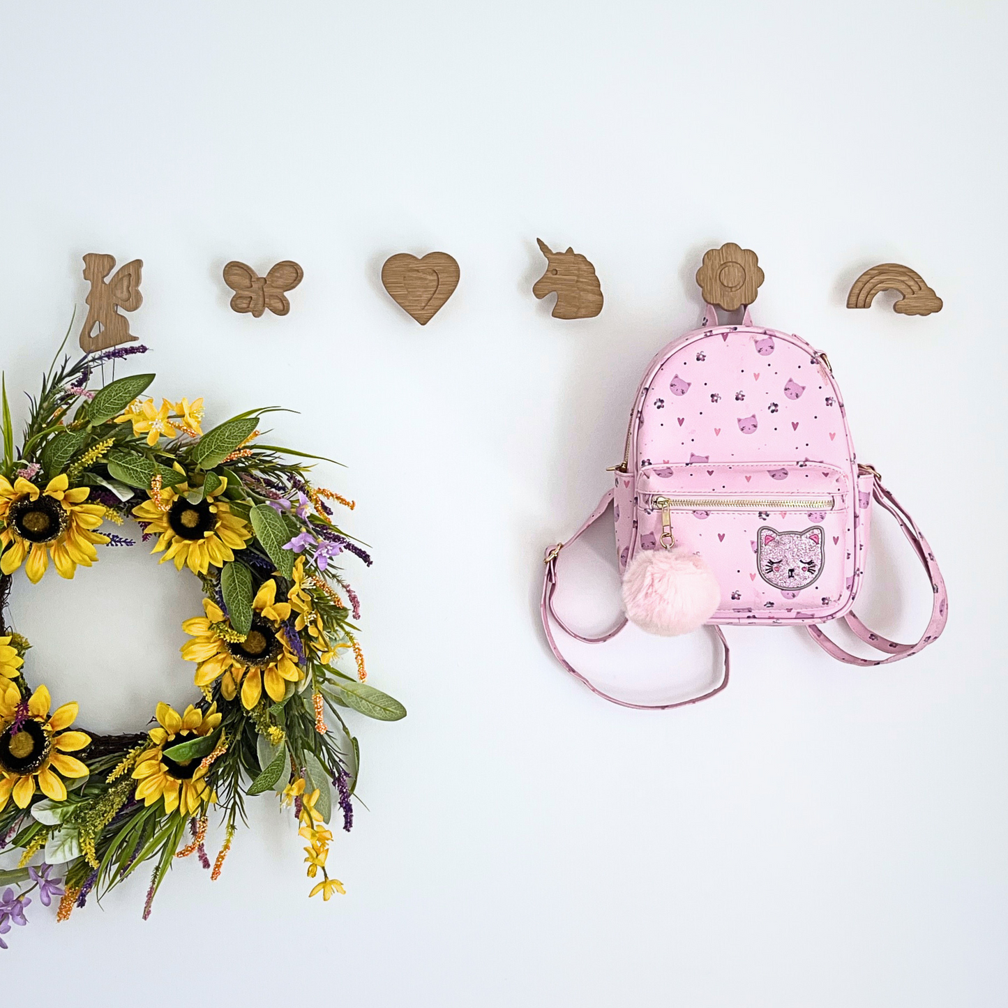 Girls nursery wall hooks