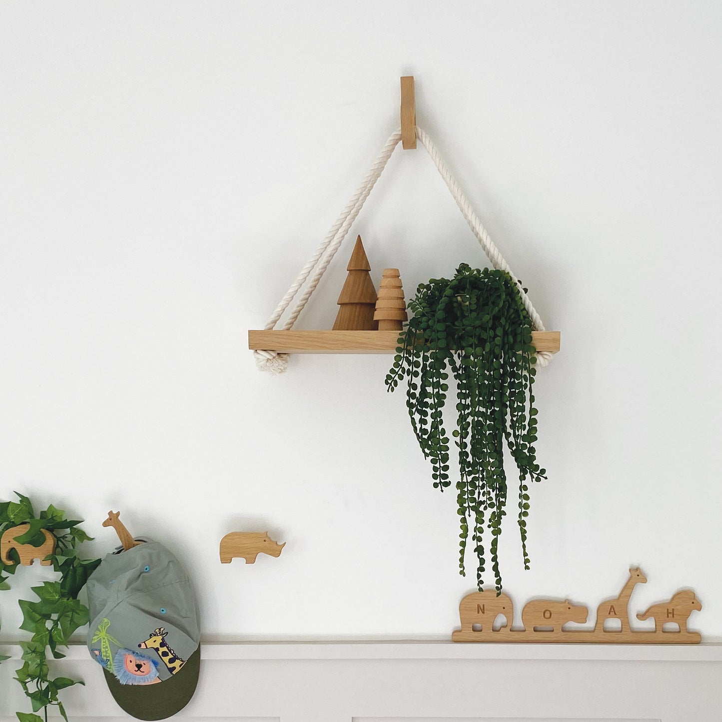 Oak Hanging Shelf