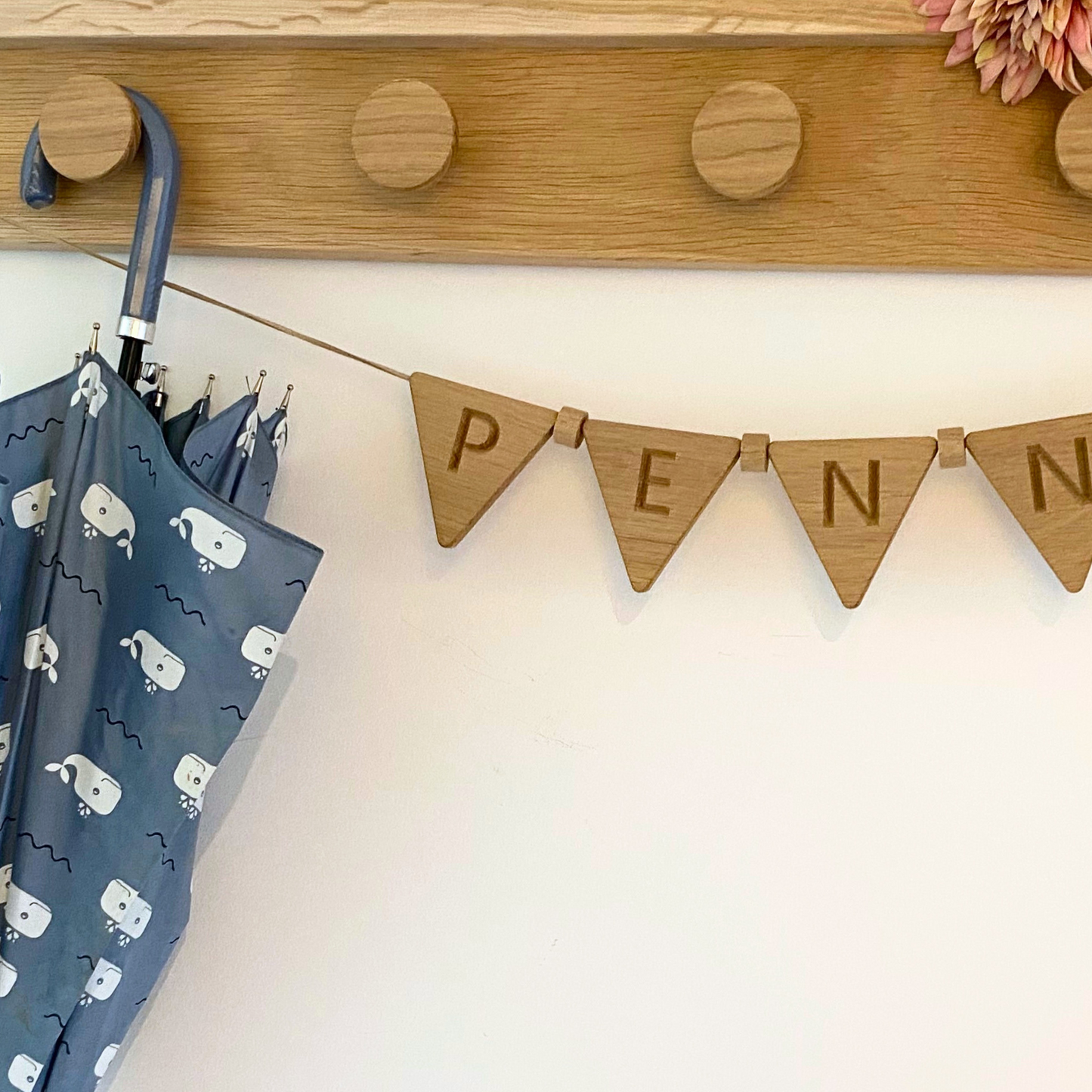 Personalised wooden bunting