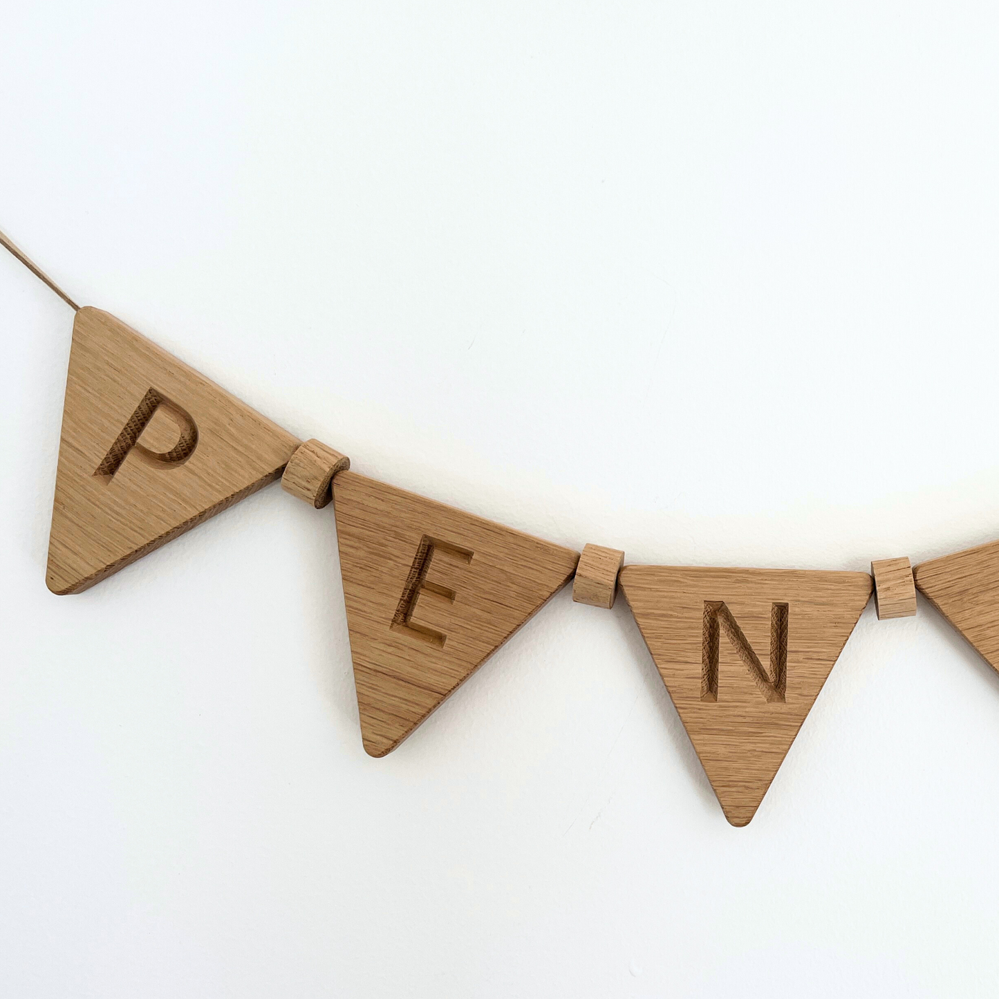 Personalised wooden bunting