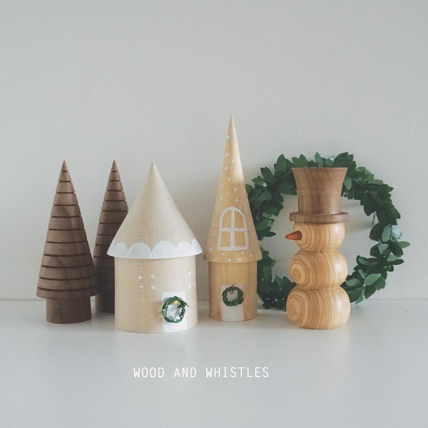 Wooden Snowman Ornaments