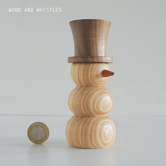 Wooden Snowman Ornaments