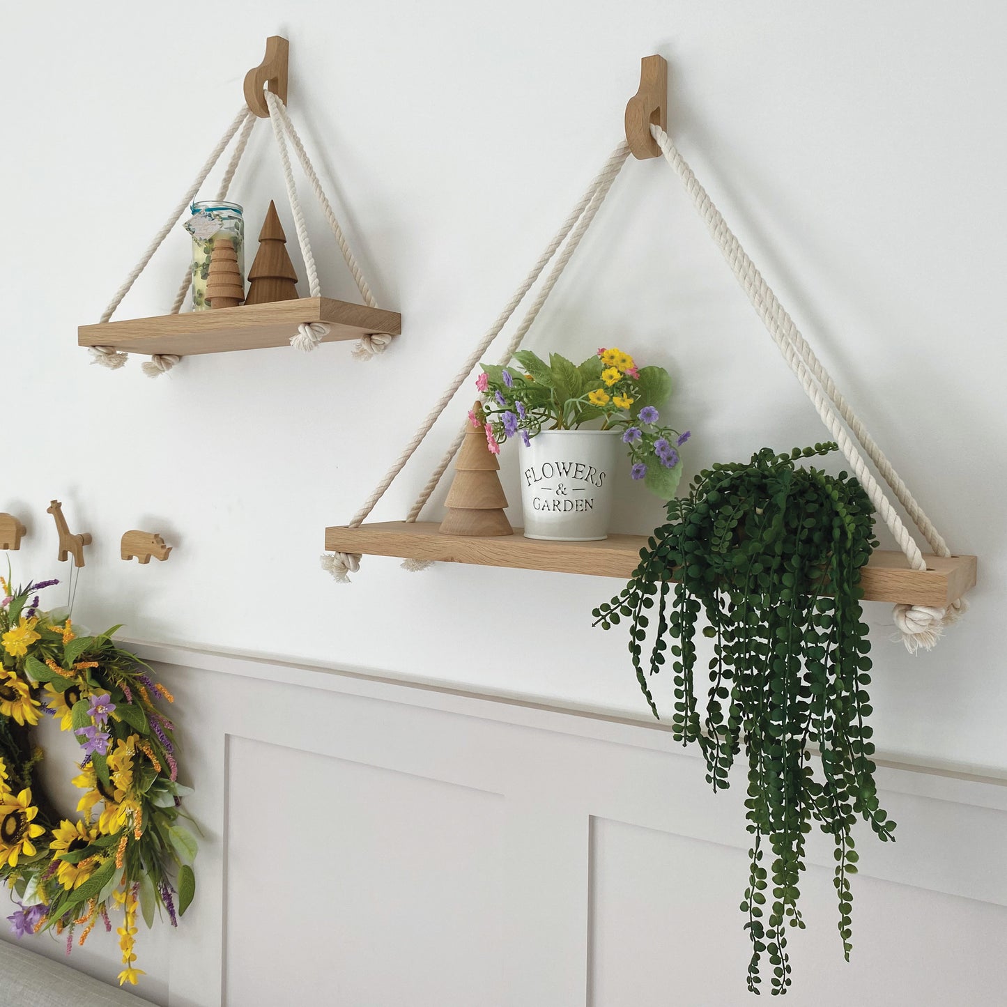 Oak Hanging Shelf