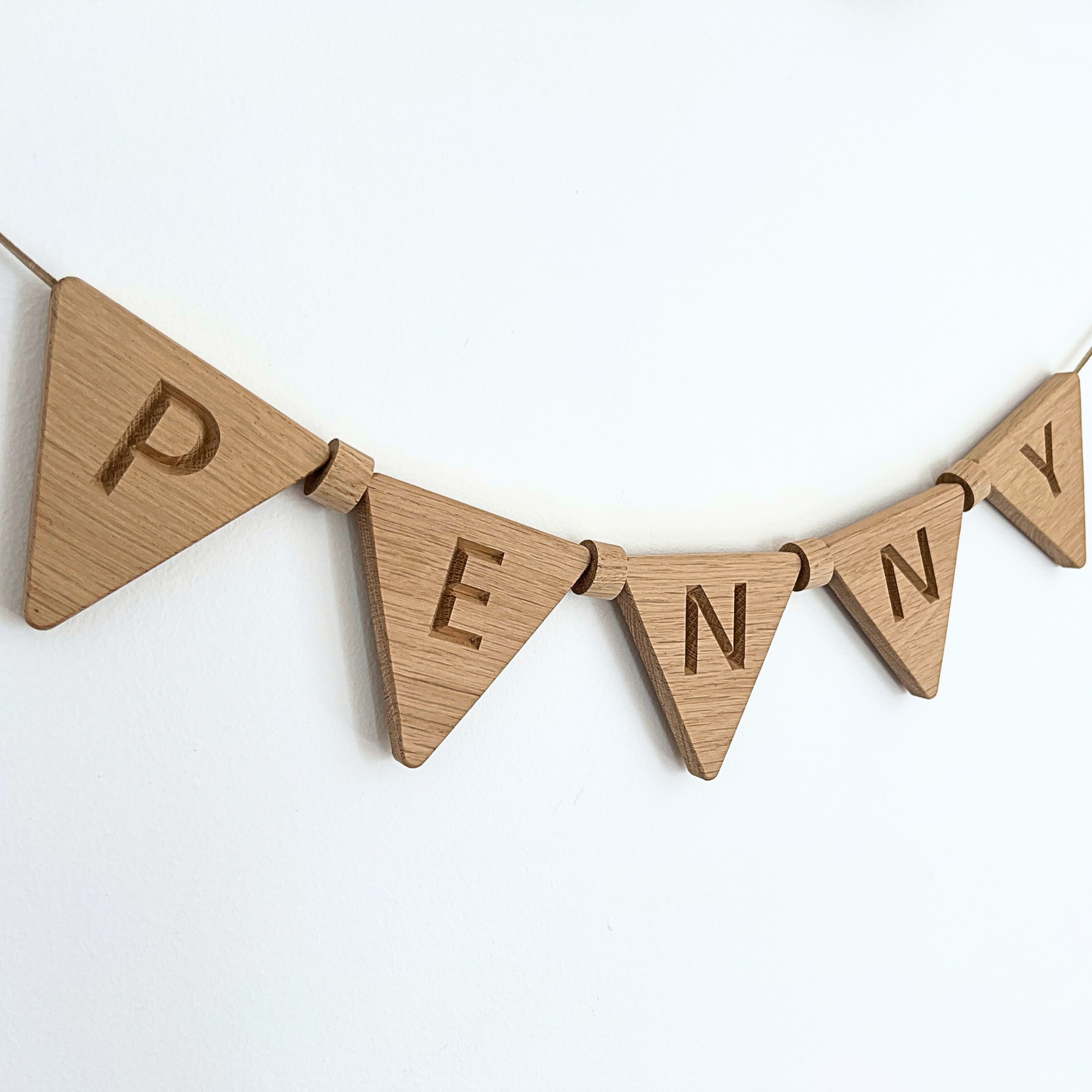 Personalised wooden bunting