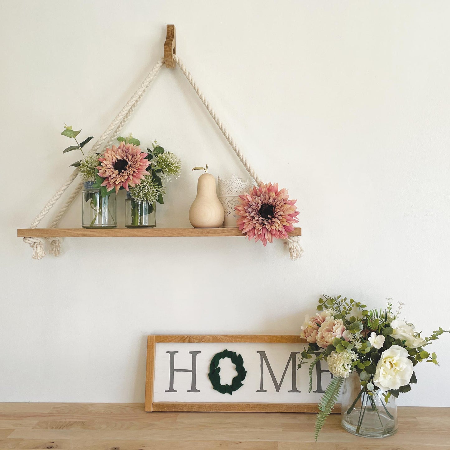Oak Hanging Shelf
