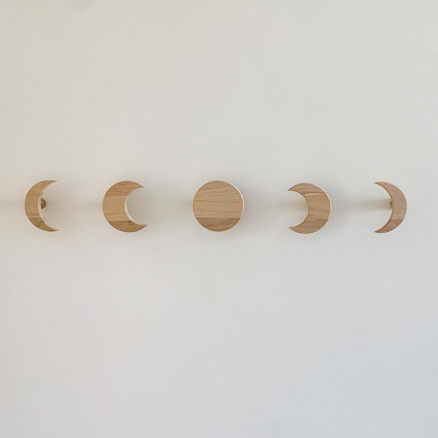 Moon phases decorative wall hooks