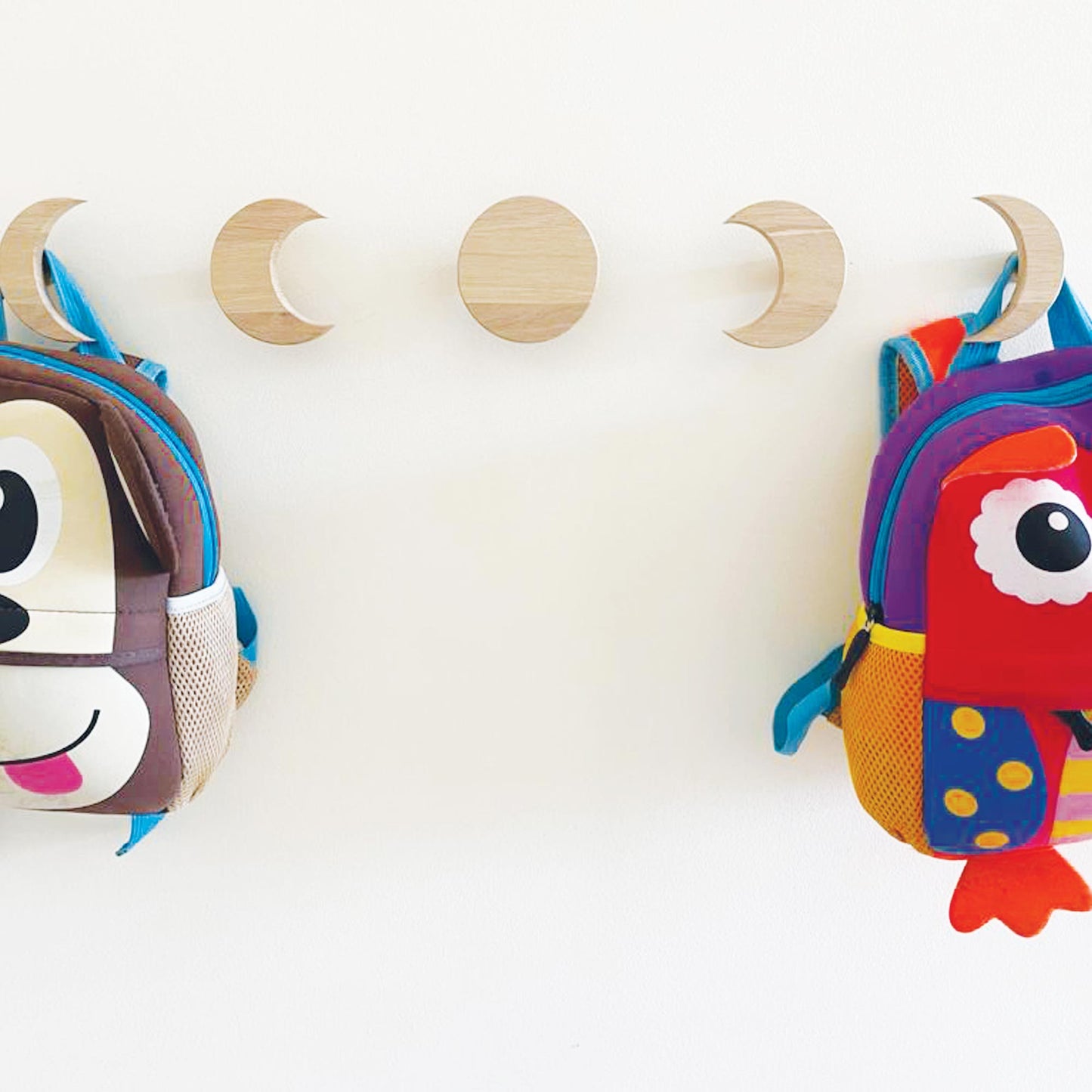 Moon phases decorative wall hooks