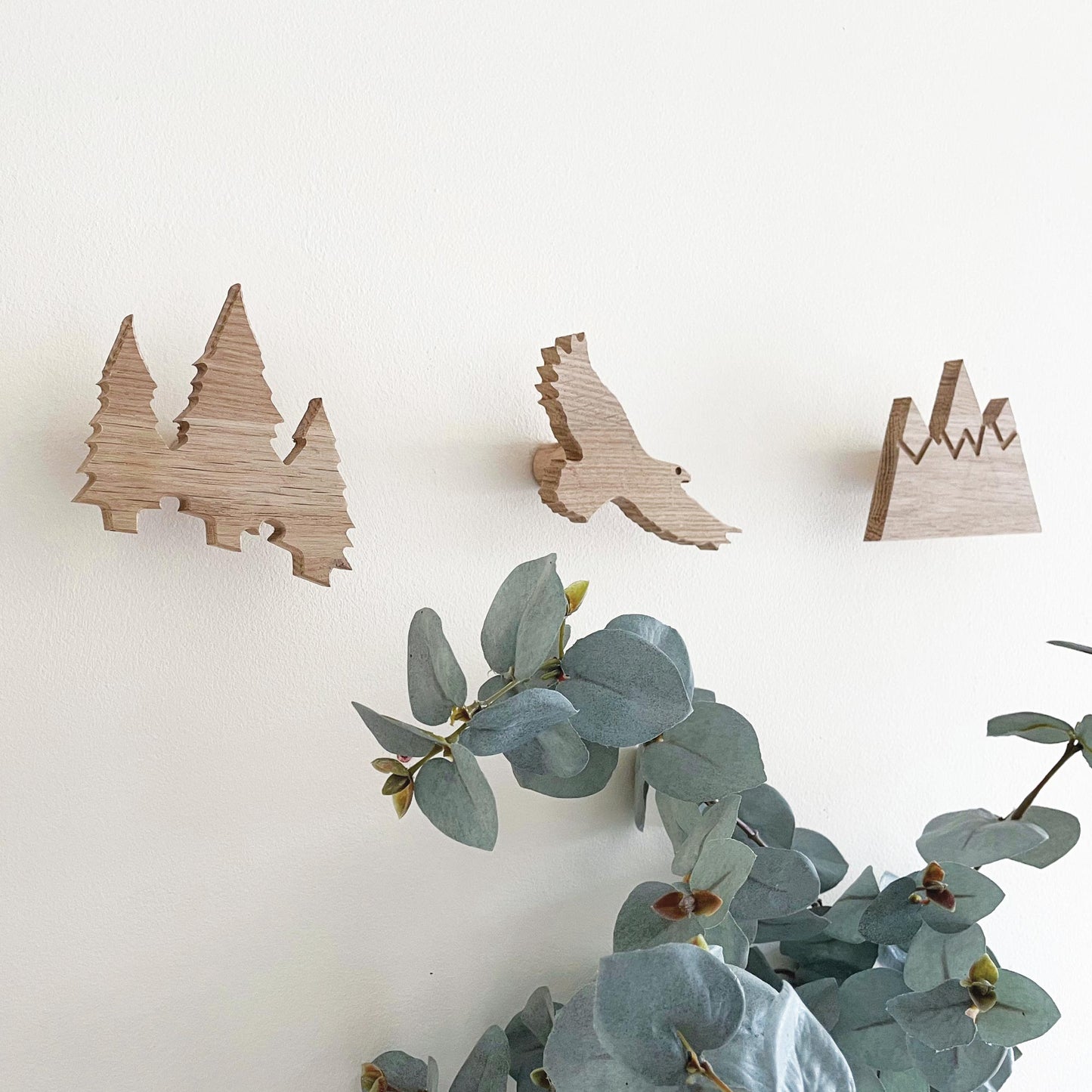 Bear and Mountain Wall Hooks
