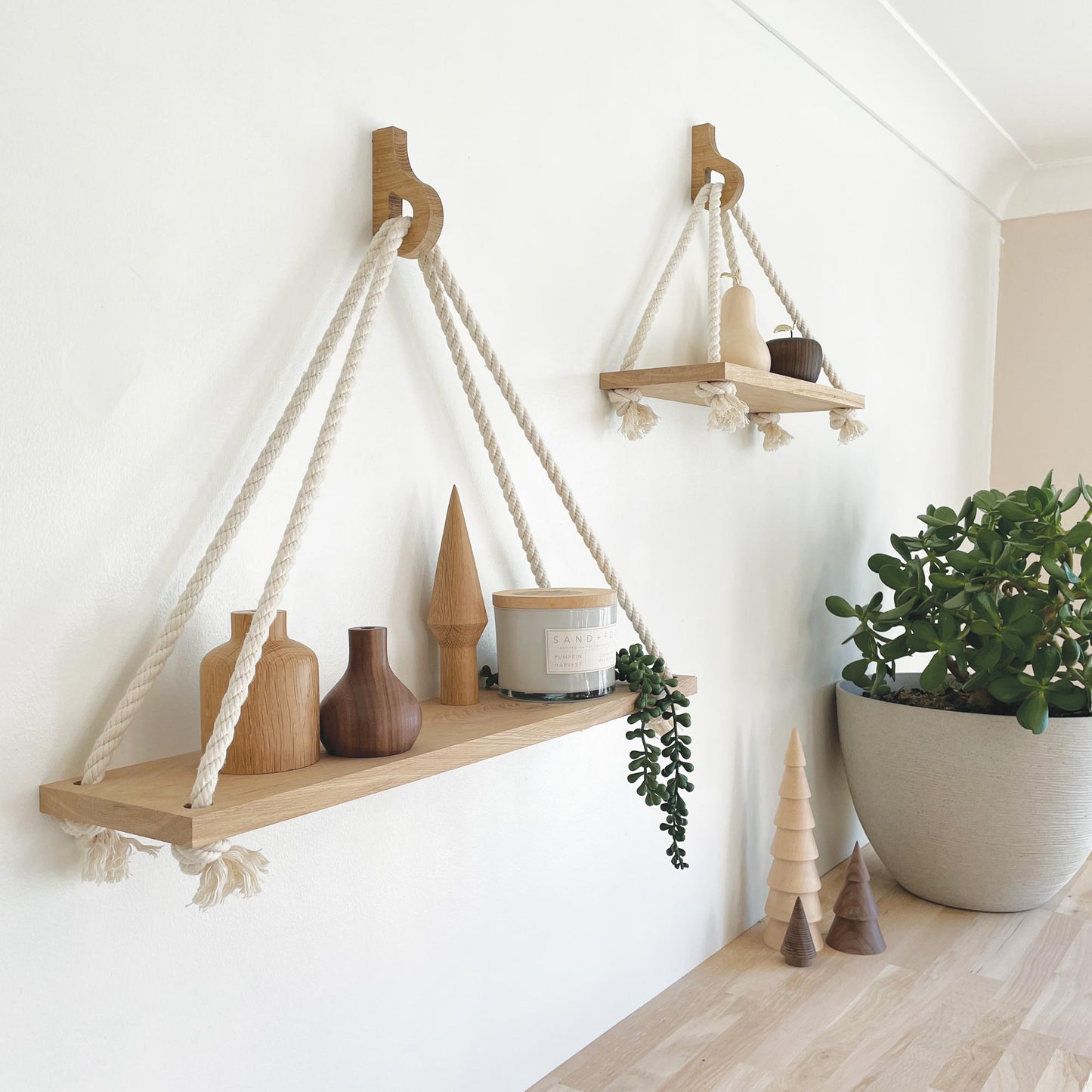 Oak Hanging Shelf
