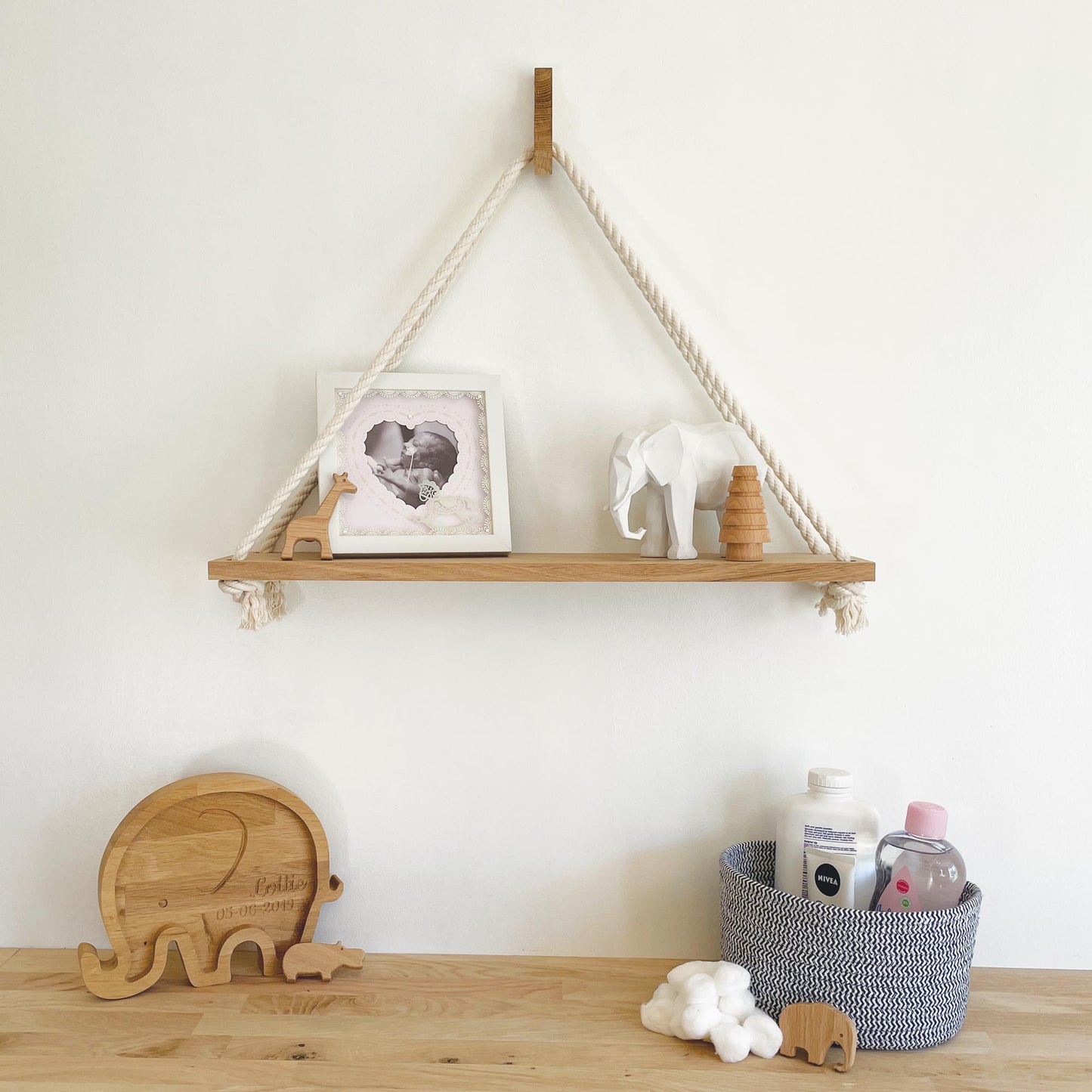 Oak Hanging Shelf