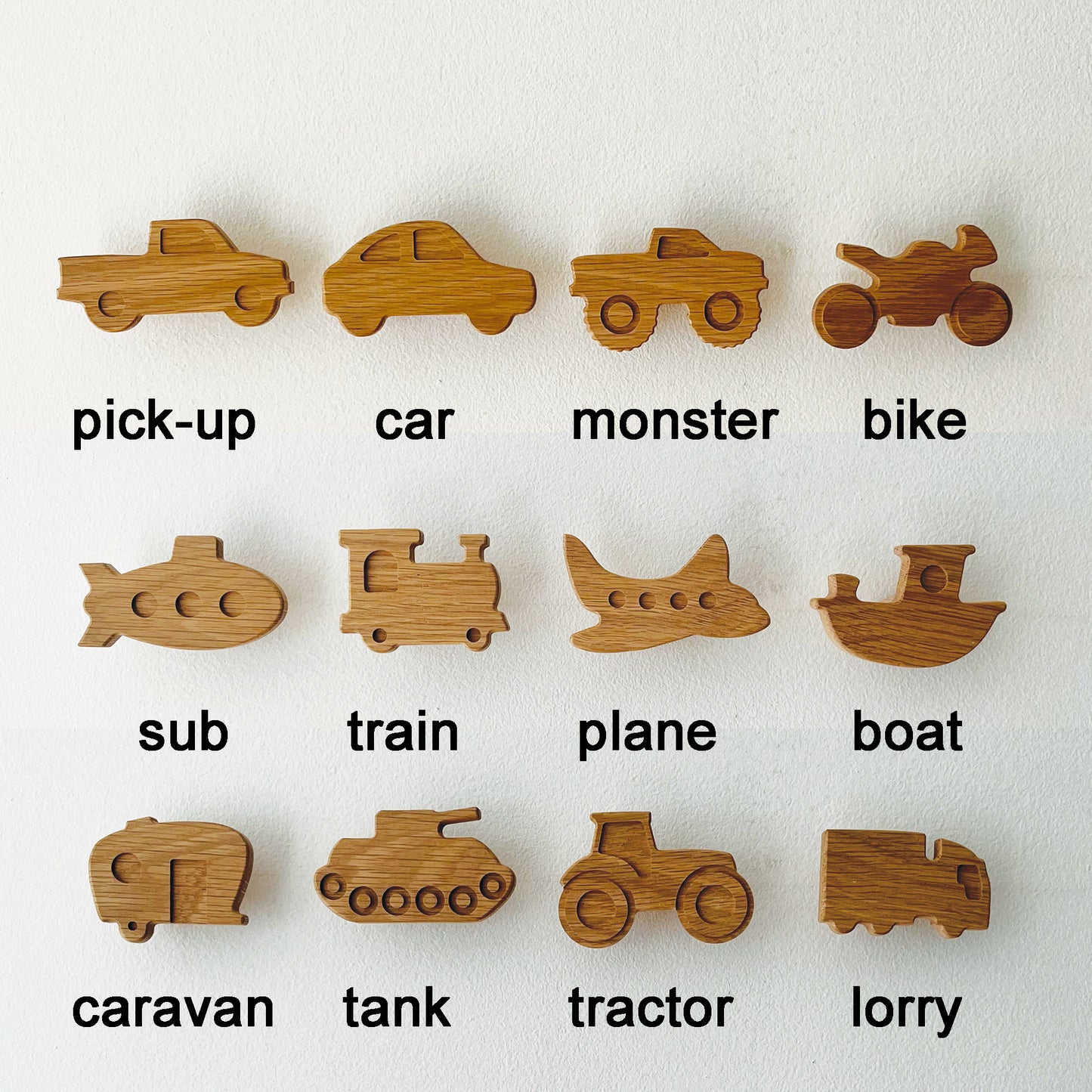 Vehicle theme wall hooks