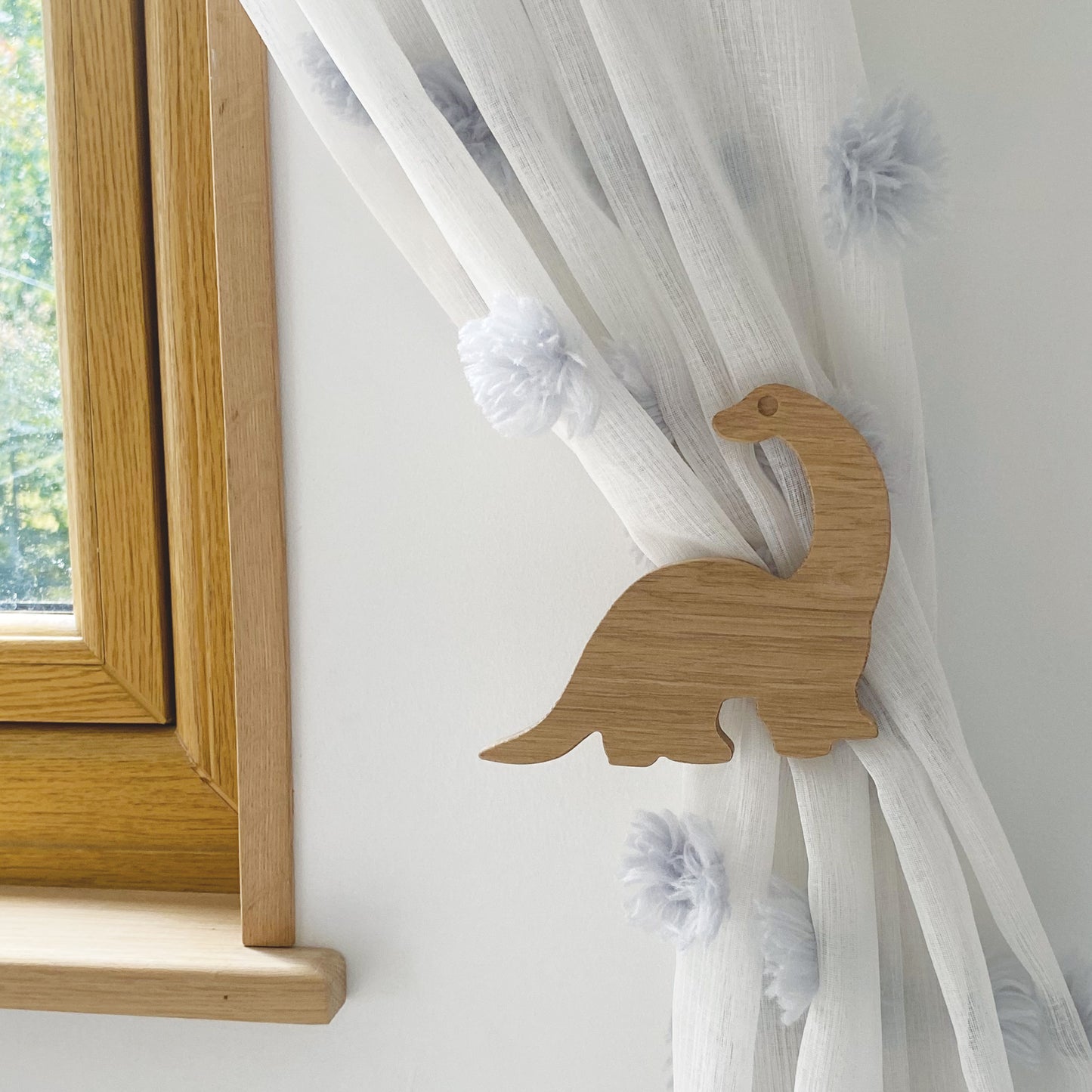 Dinosaur curtain tie backs