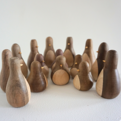 Wooden Penguin Ornaments