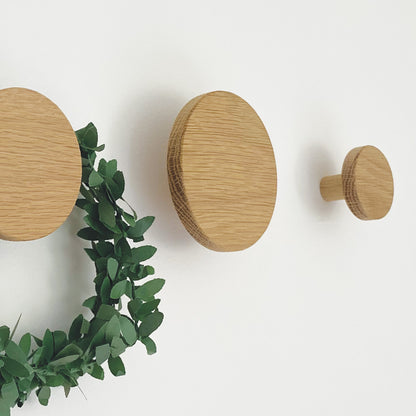 Round Wooden Wall Hooks