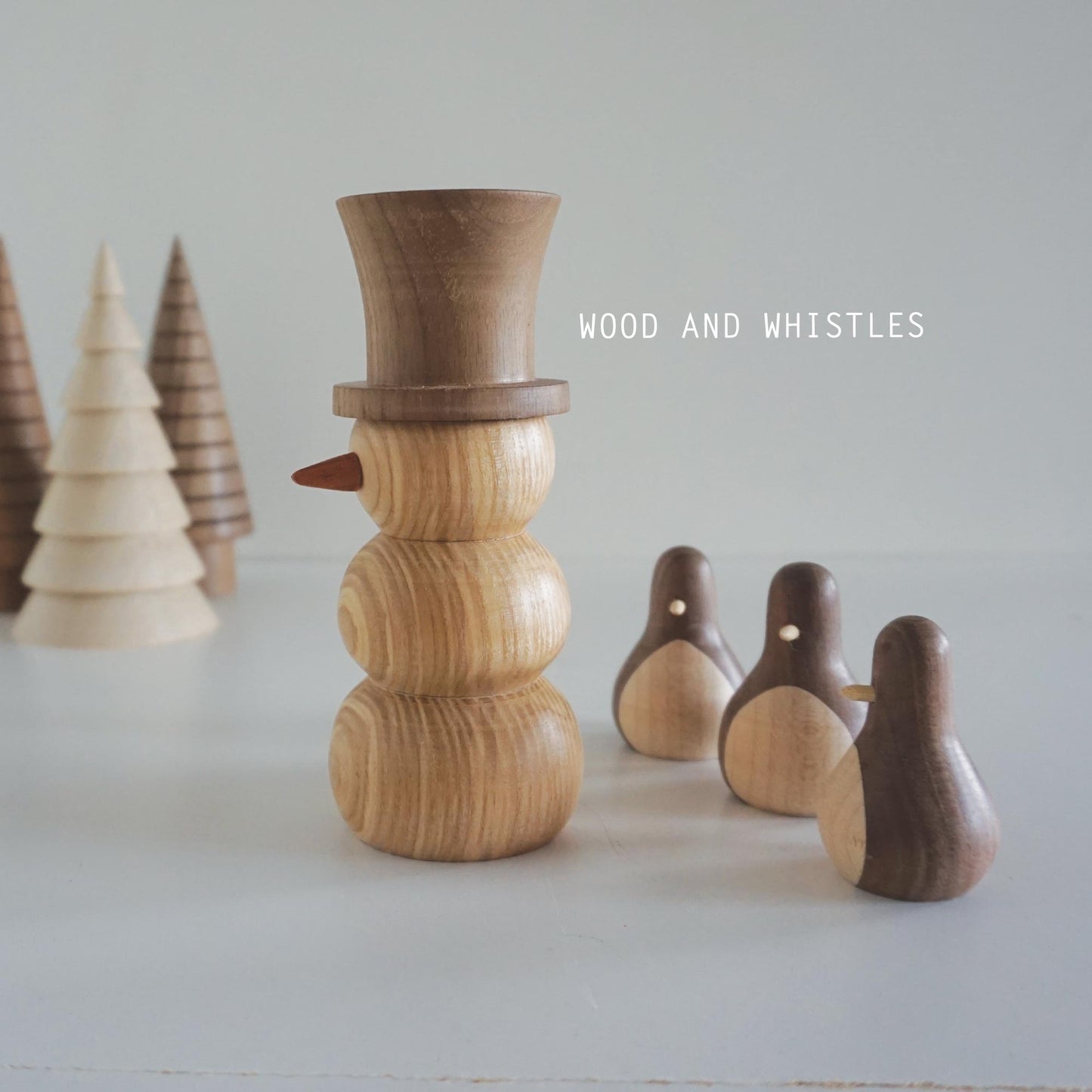 Wooden Snowman Ornaments