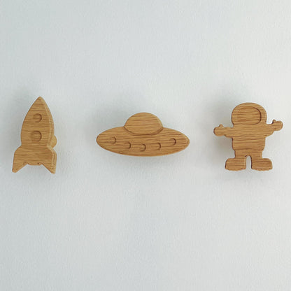 Space theme wall hooks