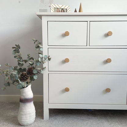 Round Oak Drawer Handles