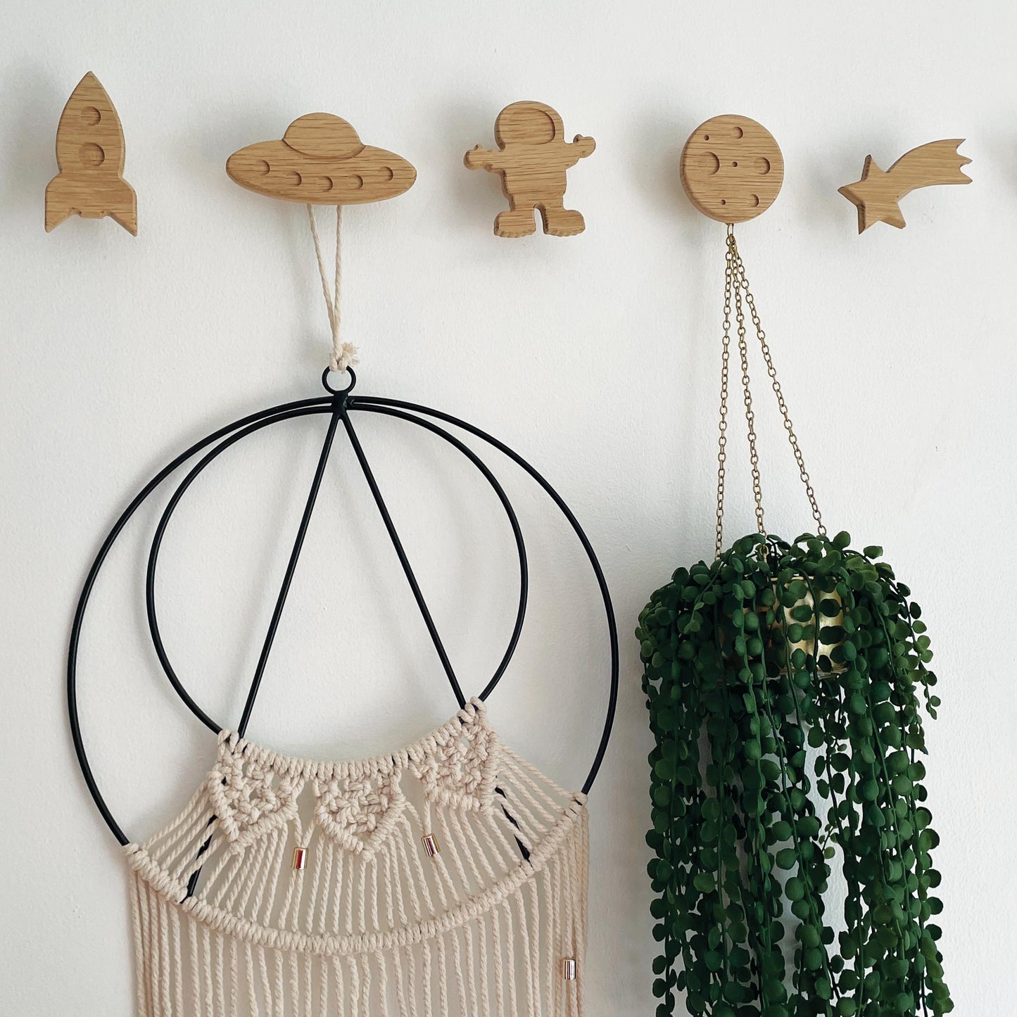 Space theme wall hooks