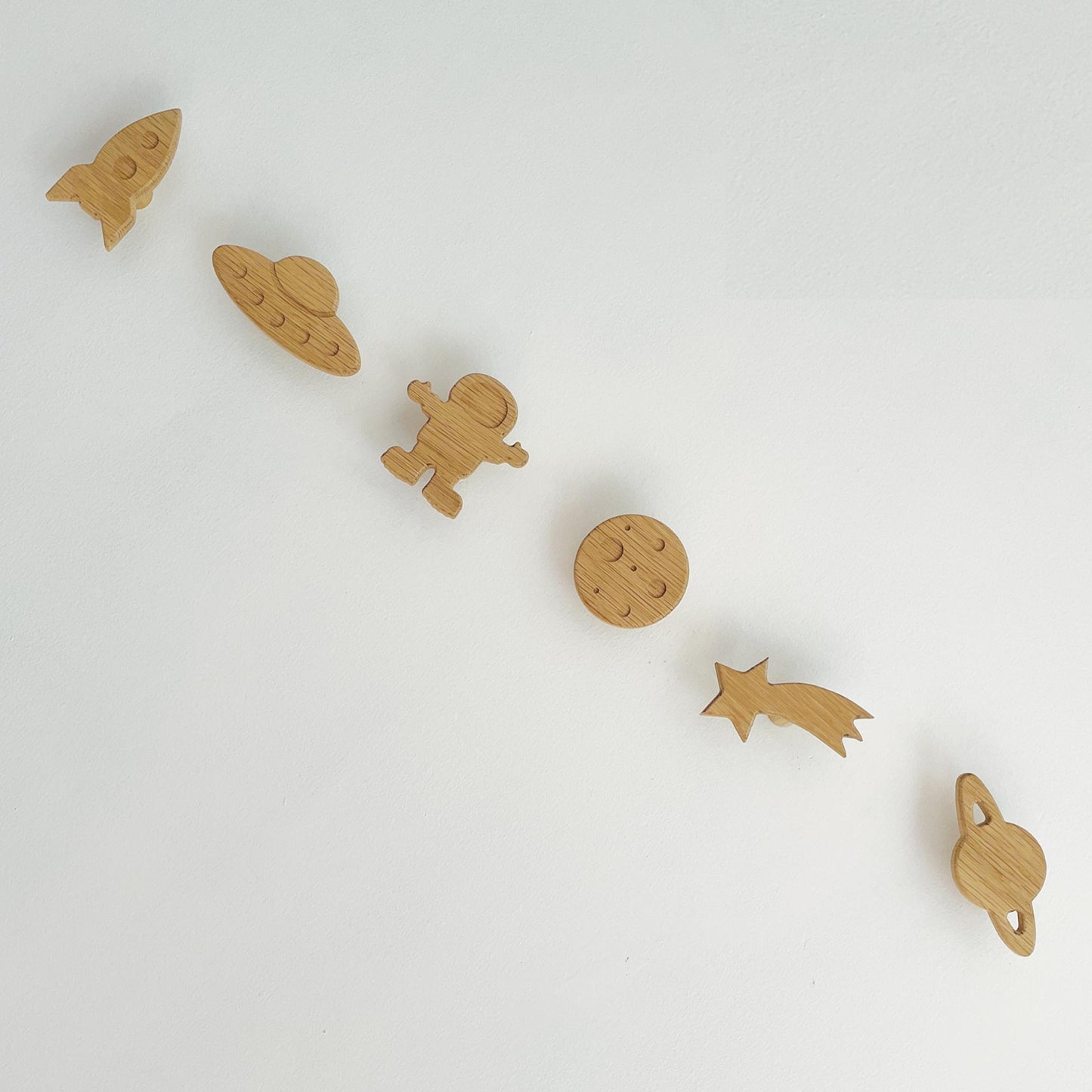 Space theme wall hooks